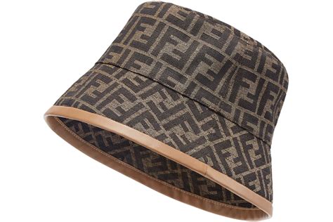 Brown FF jacquard hat 